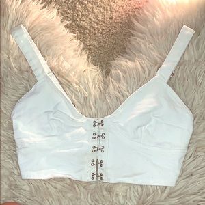White for love & lemons 🍋 crop top Size: M